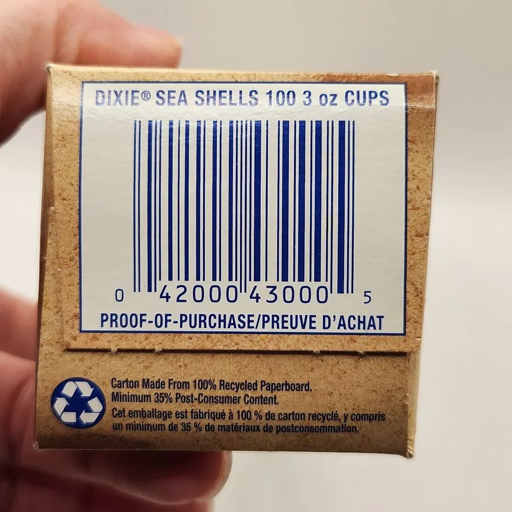 Dixie 3 oz Paper Bath Cups 2003 Sea Shells Discontinued New In Box 100 Sealed